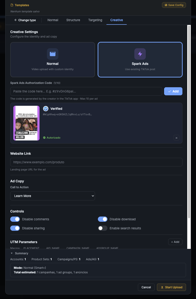 Step 5: Spark creative + code