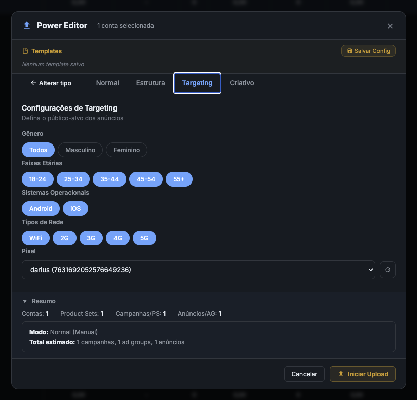 Etapa 4: targeting Smart+